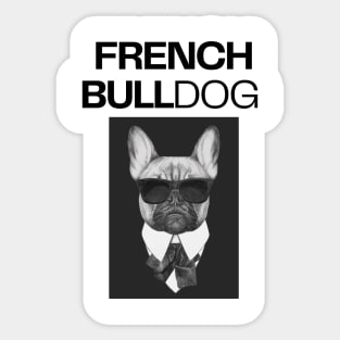 Cool French Bulldog with Sunglasses Sticker